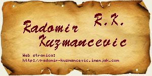 Radomir Kuzmančević vizit kartica
